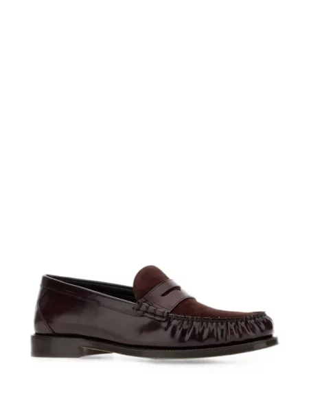 Pantofi loafer Brunello Cucinelli din piele roșu