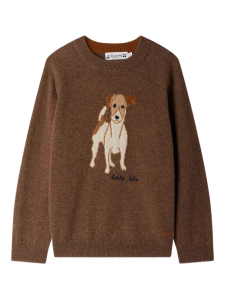 Sweter dziecięcy Bonpoint brązowy
