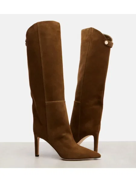 Cizme Jimmy Choo din piele de căprioară verde