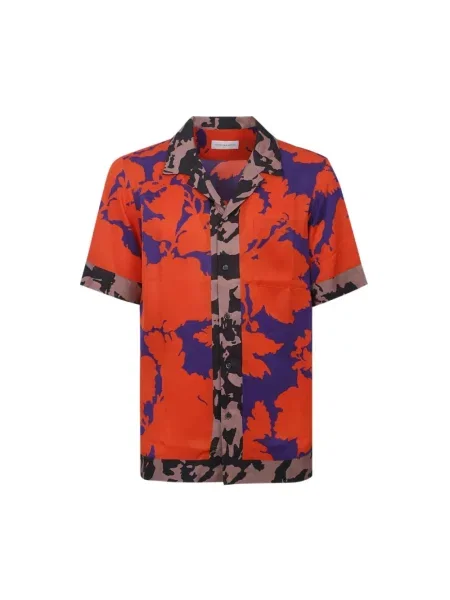 Koszula z krótkim rękawem Dries Van Noten czerwona