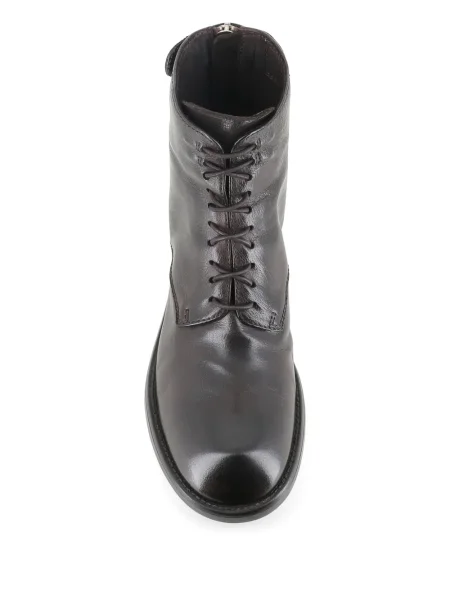 Botine Officine Creative cu șireturi din dantelă maro