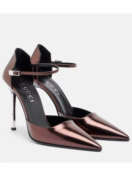 Usnjene salonarji Gucci rjava