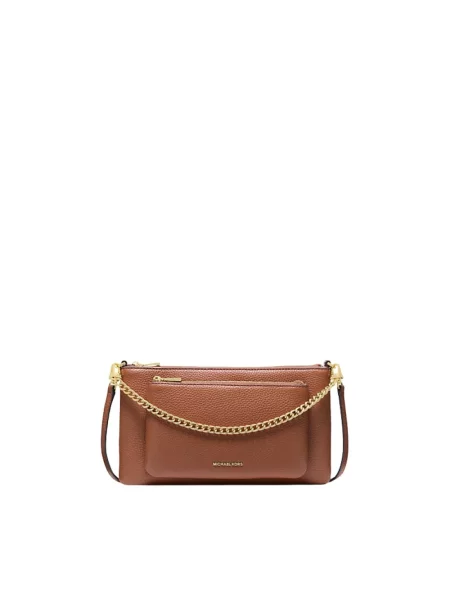 Torebka crossbody Michael Kors skórzana brązowa