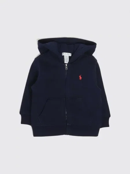 Dětska mikina s kapucí Polo Ralph Lauren modrá
