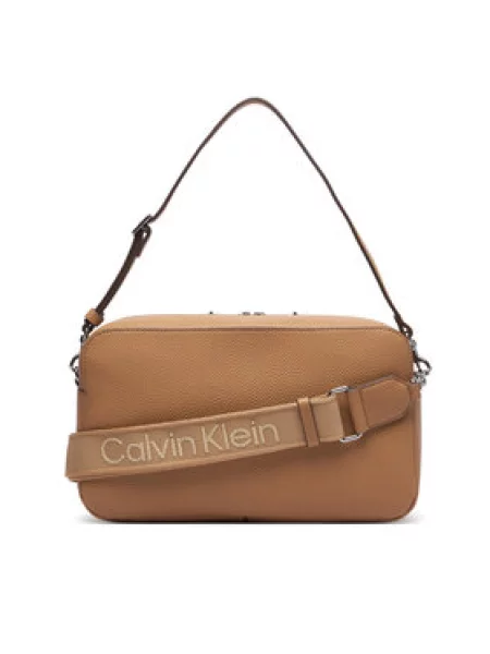 Calvin Klein Rankinė su ilgu dirželiu mokos smėlinė