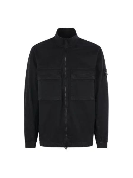 Kurtka Stone Island z kamieniami ze stretchu czarna
