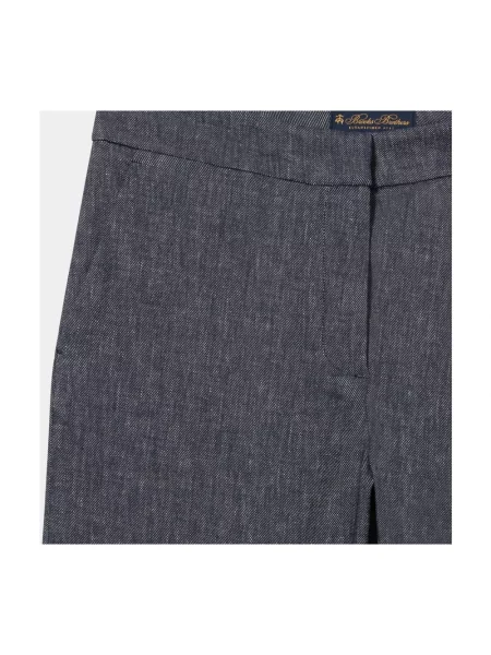 Spodnie Brooks Brothers z twillu niebieskie