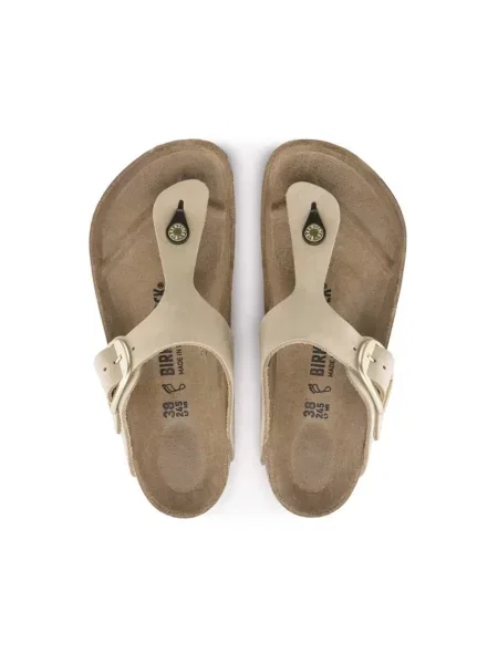 Birkenstock Japonki Gizeh Big Buckle beige beżowe