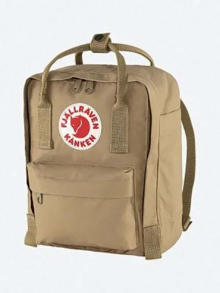 Fjallraven hátizsák Kanken Mini barna kis nyomott mintás