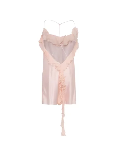 Rochie mini Stolen Stores cu volane roz