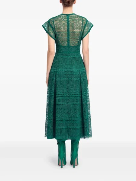 Rochie midi Elie Saab până la genunchi de costum verde