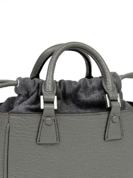 Geanta de piele Maison Margiela din piele gri