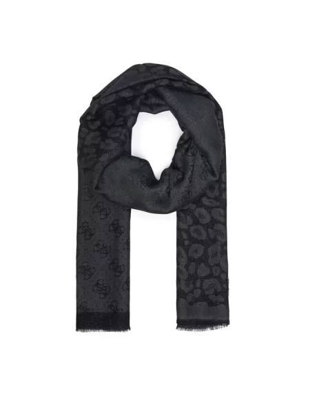 Szalik Guess Jacquard Scarf Black Universal czarna