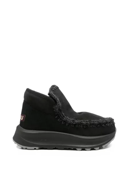 Cizme scurte Mou din piele de căprioară negru