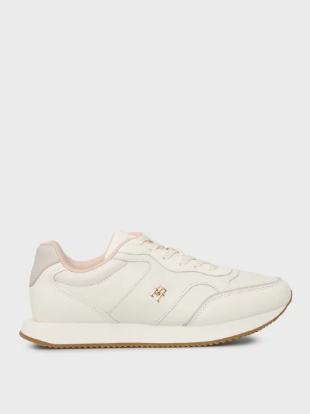 Шкіряні кросівки Tommy Hilfiger бежеві