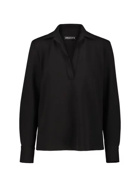 Koszulka Drhope z dekoltem w serek czarna