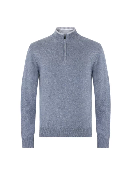 Sweter Fedeli elegancki niebieski