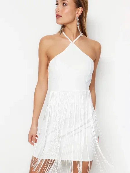 Sukienka wieczorowa Trendyol biznesowa szara