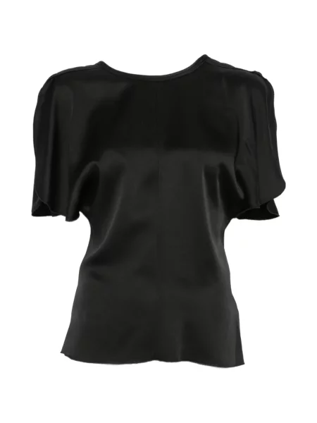Top Victoria Beckham din satin negru