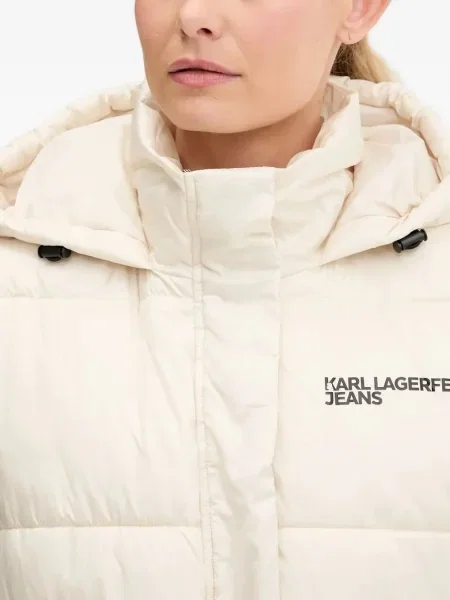 Дънков елек Karl Lagerfeld Jeans с качулка