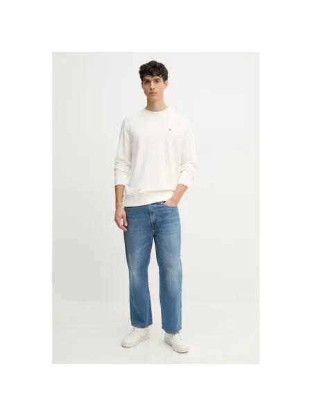 Gant bluza biały z aplikacją beżowa