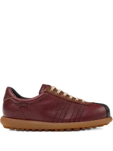 Sneakerși Camper cu șireturi din piele roșu