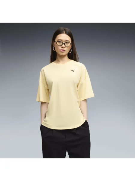 PUMA koszulka oversize Wardrobe Essentials OdzieÅ¼ Å»Ã³Å‚ty S