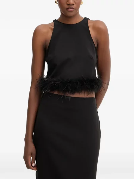 Decupat top Haveone cu pene negru