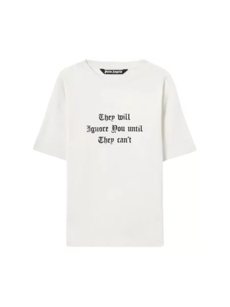 T-shirt Palm Angels Statement Regular T-Shirt UNISEX Off White/ Black L biała