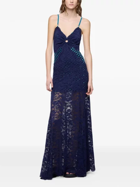 Rochie Rabanne din dantelă albastru