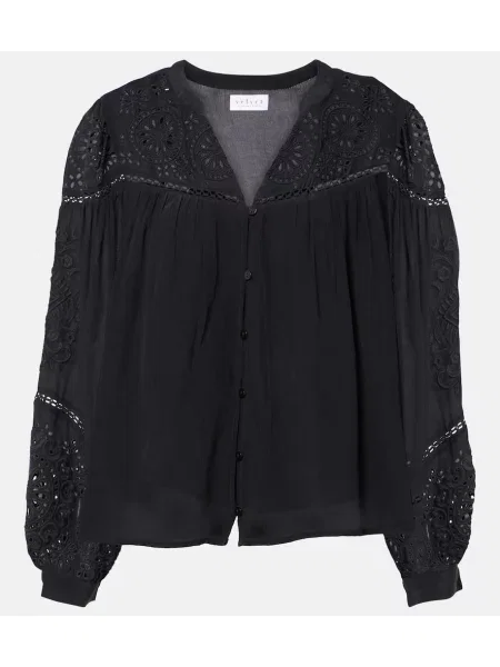 Bluză Velvet de catifea negru