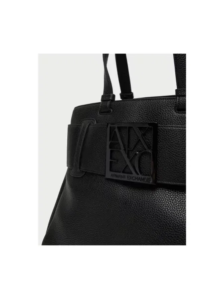 Torebka Armani Exchange skórzana czarna