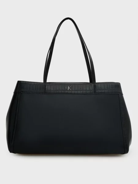 Сумка Calvin Klein на кнопках черная