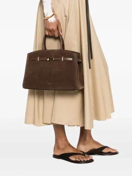 Geantă shopper Demellier maro