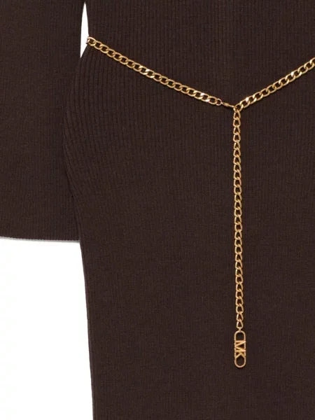 Rochie midi Michael Kors până la genunchi de costum maro