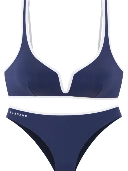 Elbsand Costum de baie două piese bleumarin alb