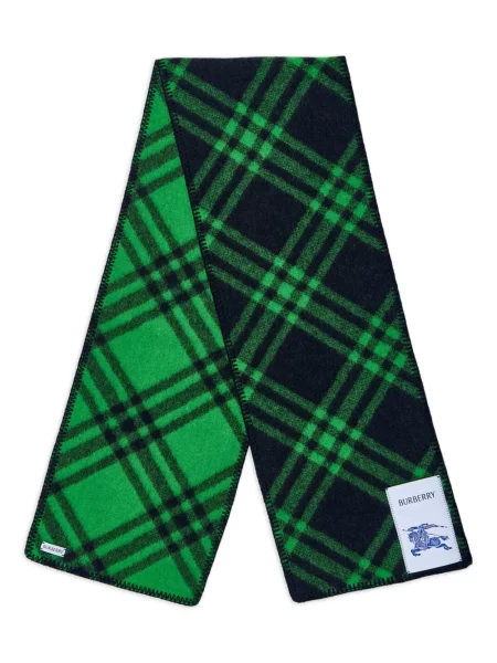 Вълнен шал Burberry зелено