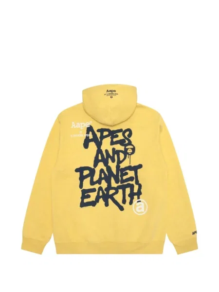 Hanorac cu glugă Aape By A Bathing Ape cu imagine cu cordon galben