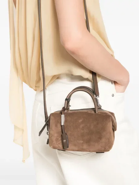 Geantă Max Mara din piele maro