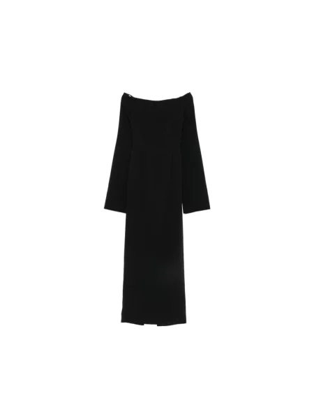 Sukienka maxi Solace London z odkrytymi ramionami czarna