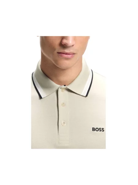 Koszulka polo Boss beżowa