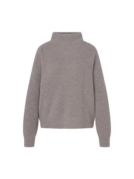 Sweter z golfem Windsor wełniany szary