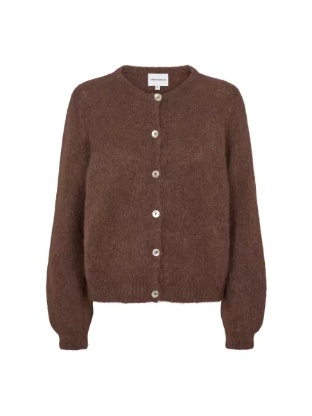 Kardigan Americandreams z alpaki brązowy