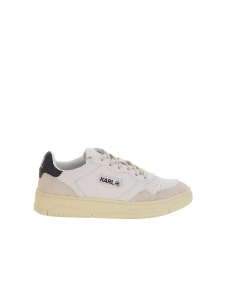Sneakersy Karl Lagerfeld sznurowane skórzane białe