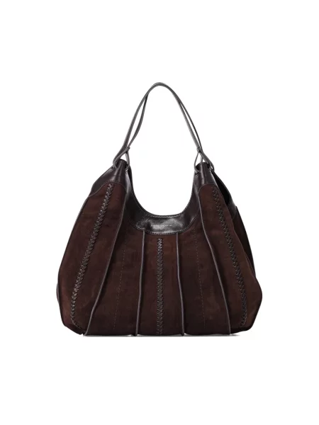 Gianni Chiarini torebka shopper zamszowa DUA brązowa