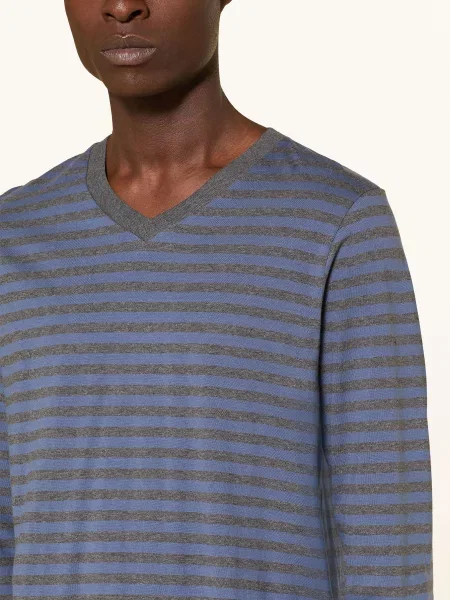 Schiesser Pyžamo Casual Nightwear černošedá šedá