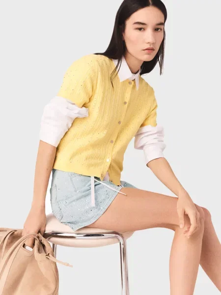 Джинсові шорти Maje блакитні