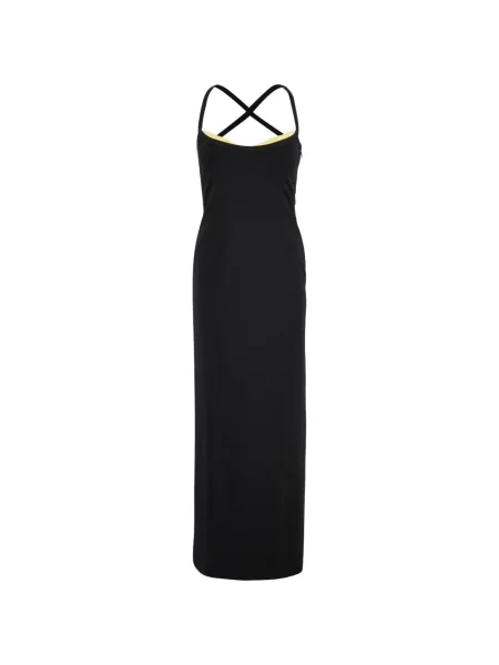 Rochie maxi Versace cu bretele negru