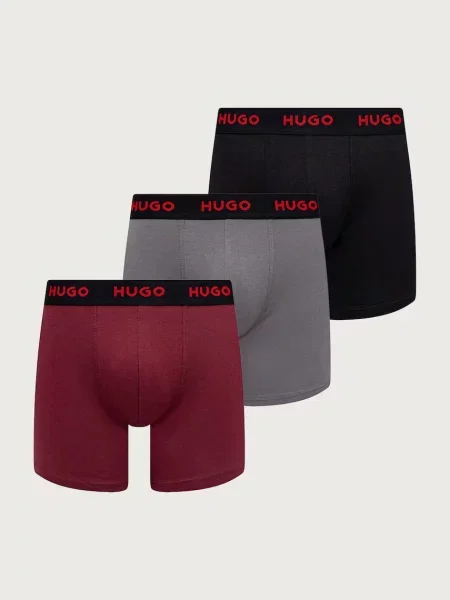 HUGO bokserki z BOXERBR TRIPLET PACK szare