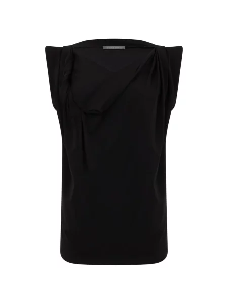 Top Alberta Ferretti drapat negru